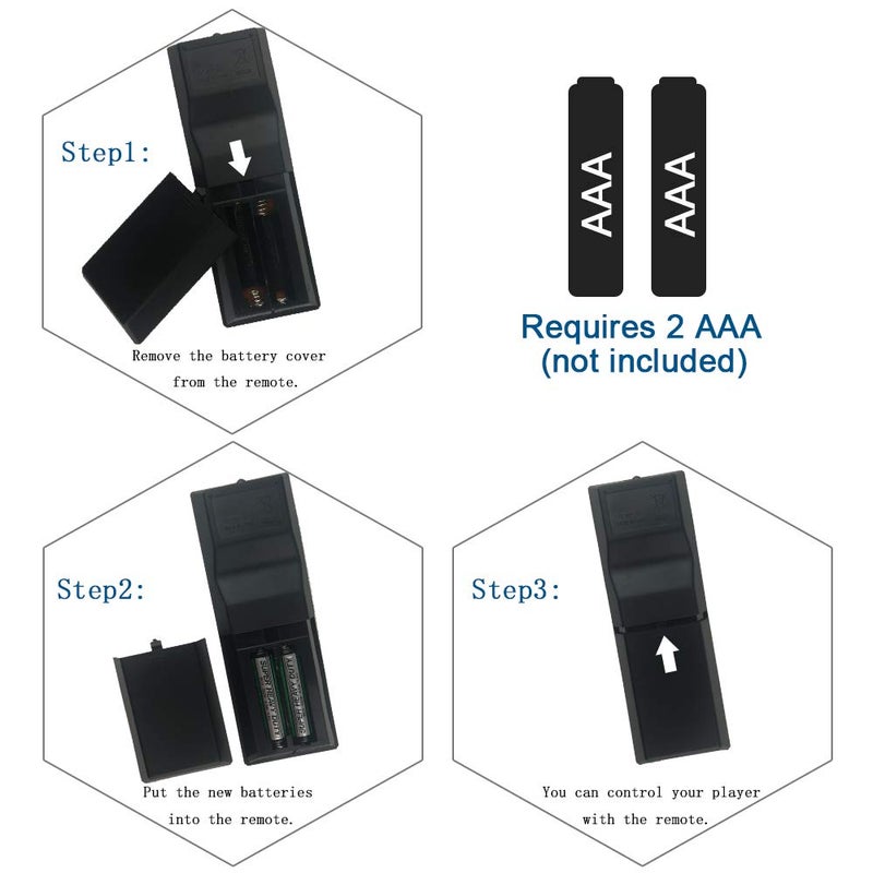 AZMKIMI New RMT-VB100U RMT-VB201U Blu-Ray Player Remote Compatible with Sony Player BDP-BX350 BDP-BX550 BDP-BX650 BDP-S1500 BDP-S2500 BDP-S2900 BDP-S3500 BDP-S4500 BDP-S5500 BDP-S6500 BDP-BX370 BDP-S3700 - Image 5